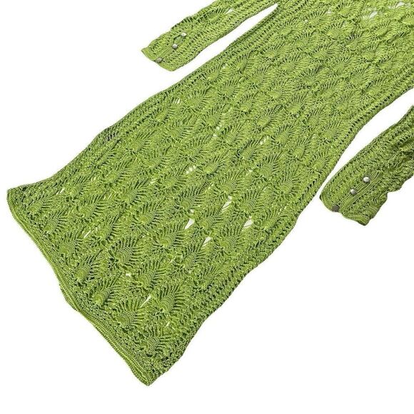 SER.O.YA Allison Crochet Cardigan in Lime - Picture 8 of 14